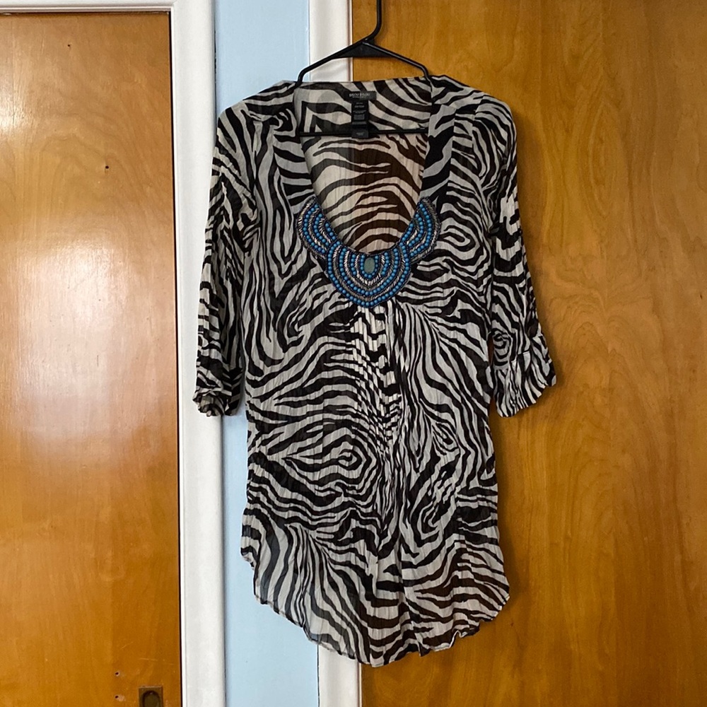 Zebra print dress or coverup